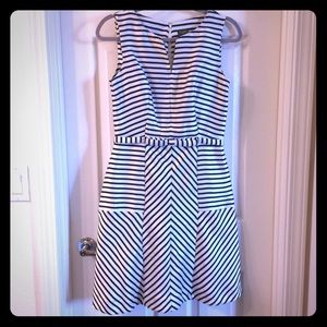 Taylor Stripe black and white dress